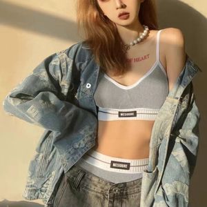 American Super A Cool Spice Girl Sports and Leisure Suit Femme Joker High Works Shorts Sling Two-Piece Set