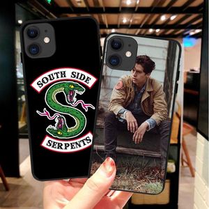 American TV Riverdale Jughead Jones South Side Serpents Black Phone Case Cover voor iPhone 5S 5 6s 7 8 Plus X10 XS Max 11 Pro Max