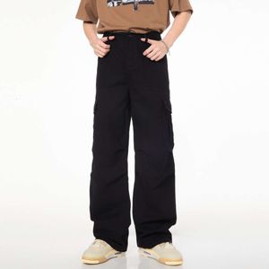 American Vibe Fashion Spring and Automne Primed Pleeded Passing Men's China-Chic Straight Tube Pantalon décontracté