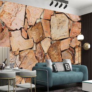 Papel tapiz 3d Vintage americano, Mural de pared de ladrillo de piedra Simple, sala de estar, dormitorio, cocina, decoración del hogar, papel tapiz de pintura
