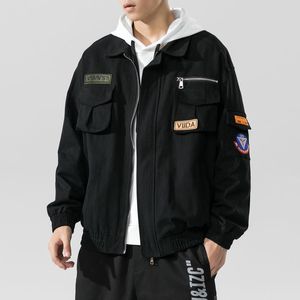 Veste tactique militaire Vintage américaine, Streetwear de printemps et d'automne, manteau de haute qualité, Harajuku, vert armée, hauts décontractés pour hommes