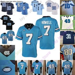 American Wear North Carolina voetbalshirt NCAA College Lawrence Taylor JULIUS PEPPERS Sam Howell Drake Maye Omarion Hampton Elijah Green Gr