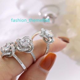Amerikaanse bruiloftssieraden Stijlvolle verzilverde ringen Uniek ontwerp Glanzende zirkoonring Messing verlovingsringen voor vrouwen