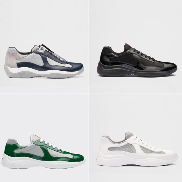 Americas Cup Xl haut en cuir chaussures décontractées concepteur de luxe en caoutchouc souple vélo tissu hommes femmes haute qualité chaussures de course baskets