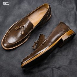 Amerikaanse Stijl Man Casual Comfortabele Modo Luxe Instappers Heren Lederen Schoenen Gran fiesta y zapatos de boda A9 40949 24603 69608 50686