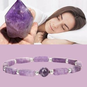 Amethyst BodyPurify Bracelet Bracelet Natural Bead Bracelets pour les femmes utilisées pour soulager la fatigue Perdre du poids Gift 240423