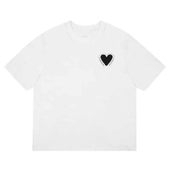 T-shirts en coton pour femmes T-shirts décontractés pour hommes de créateurs de coeur