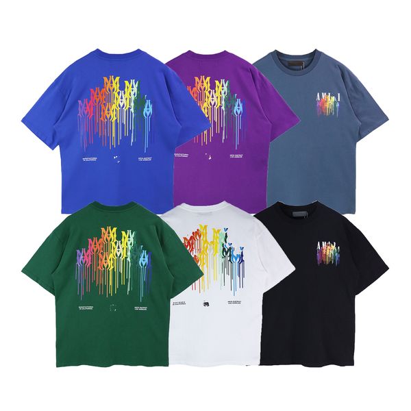 AMI Designer T-shirt imprimé pour hommes T-shirt décontracté pour hommes simples T-shirt d'été à manches courtes T-shirt de créateur de mode marque de mode polo de sport