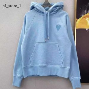 Ami Hoodie Mode Amis Parijs Kleding Heren Hoodies Sweatshirts Zelfde Kleur Borduren Liefde Losse Trui met Capuchon en Dames Katoen Aziatische Maat Ami 640