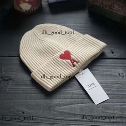 AMI tricot chapeau amour une broderie femme concepteur bonnet casquette en laine à bride chaud Couples Ski froid chapeau 951