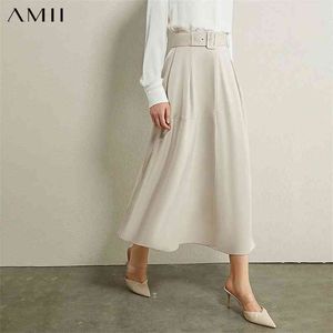 Amii minimalisme automne hiver mode femmes jupe casual solide Aline mollet longueur femme tempérament femmes 12040392 210708