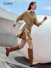 Amii shorts décontractés minimalistes jupe haute taille 2024 Automne Fashion Straight Blazer Aline 12343035 240520