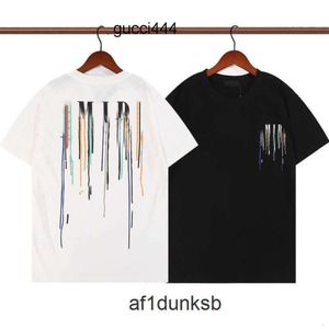 amiiri Shirts T-shirt Korte imiri amari Heren Dames Designer T amirl Mode Splash Inkt Graffiti Gedrukt amirlies Mannen Katoen Casual Tees am Sleeve Oversize amis 0ZA1