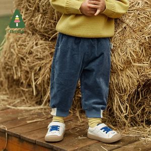 Amila Babybroek Lente Herfst Borduren Corduroy Drie Kleuren Losse Broeken Meisjes en Jongens Kinderkleding Casual 240131