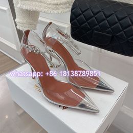 Amin Mua Clear PVC dames dame sandaalschoenen nieuwste aankomen 10 cm hoge hak zomerschoenen aq3050