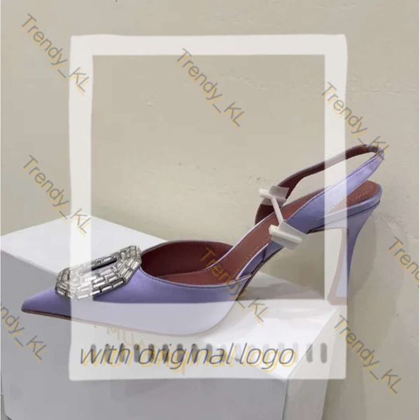 AMINA MUADDI TEL Mujeres zapatos de diseñador Fashion 10 cm Tacón alto NUEVO Fantasía de luz eléctrica Caso de vestimenta clásica de agua de girasol Diamond Fiesta Zapatos de boda 520