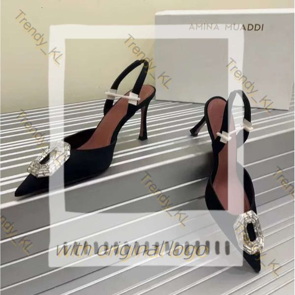 AMINA MUADDI TEL Mujeres zapatos de diseñador Fashion 10 cm Tacón alto NUEVO Fantasía de luz eléctrica zapato de vestimenta clásica de agua de girasol Diamond Fiesta de boda D9C