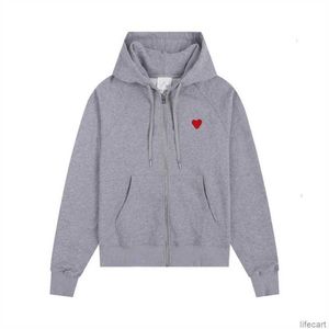 AmiParis sweat à capuche AM I Paris Pull à capuche Pull Homme Femme Sweat-shirts décontractés Petit Jacquard Coeur Coeur Amour Motif Cardigan à Fermeture Éclair Complète Pull Sweat AMIs 65XR