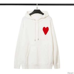 AmiParis Sweat à capuche Pull AM I Paris Sweats à capuche tricotés Femmes Hommes Pulls Sweatshirts Big Red Black Coeur Heart Love Winter Jumper USA EU Streetwear Amisweater AMIs V179