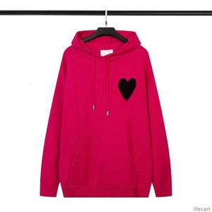 AmiParis Sweat à capuche Pull AM I Paris Sweats à capuche tricotés Femmes Hommes Pulls Sweatshirts Big Red Black Coeur Heart Love Winter Jumper USA EU Streetwear Amisweater AMIs IXF4