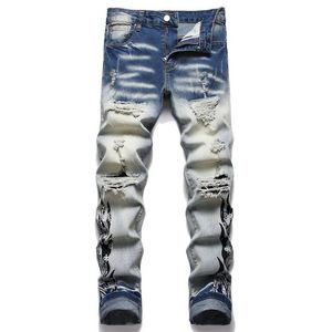 Amirir Jeans 24 Designer pour hommes de jeans masculins No RIPS Skinny Ripped Pantals trous avec denim Amirir Jeans 22 Mot à glissière Slim Fit Amari Amari Hop Hop Motorcycle 507