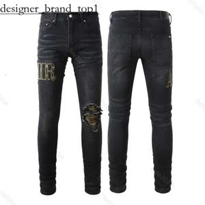 Amirir Jeans Designer Jeans Luxury Trendy Broidered Denim Pantal