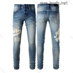 Amirir Jeans Designer Jeans Luxury Trendy Broidered Denim Pantal
