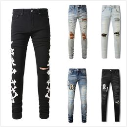 AMIRIR Jeans Designer Jeans Mens Jeans Man Womens Pantalones negros de alta gama Diseño directo Retro Streetwear Casual Sweater Jeans para mujer