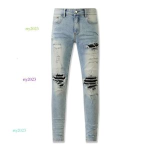 Amirir Jeans Designer Jeans pantalons jeans violets jeans Ripped Biker Slim Straight Pantal