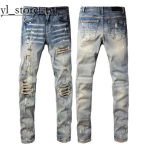 Amirir Jeans Designer de luxe de haute qualité Ksubi Jeans Street Trendy Rock Amirir Jeans Men Motocycle Broidered Denim Pantal