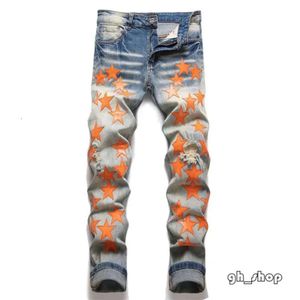 Amirir Jeans Jeans pour hommes Designer sans déchirures Skinny Amirri pour hommes pantalons déchirés avec trous Denim homme chemise jambe droite coupe ajustée fermeture éclair Amari Hip Hop Bikers 8360