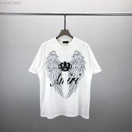 Amirir Shirt Designer T Mens Broidered Imprimé Graphic Tees Polar Style Summer With Street Pure Cotton Wash Haikyuu Social Harajuku 7026