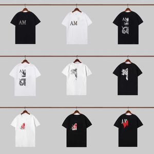 Amirir camisa camiseta para hombre camisetas de diseñador Camiseta de manga corta cuello redondo de secado rápido Mezcla de algodón estampado de letras ropa casual de verano camisetas hombres polos cortos