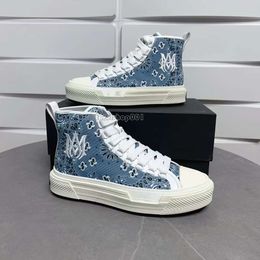 Amirir Schoenen Hakken Designershoes Stars Court Sneakers Ma Court Hi Sneaker Designer Heren Skel Top Lage Sneakers Luxe Lederen Canvas Schoenen Hoge Schoenen als