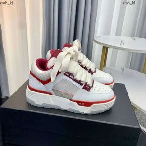 Amirir Shoes Men 38/39/40/41/42 Red Green Platform Shoes MA-1 Bread Trainers Schoenen Luxe Designer Mesh Leather Stadium Hardware- Leather 540