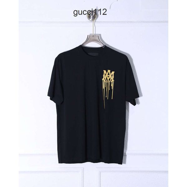 amirirlies M.A. amis AM amar miri Camisetas de diseñador para hombre Camisetas para hombre Camisetas con efecto tie-dye negro Estampado de letras amari Hombres Casual Manga corta amirl Street Designers TopCLCY