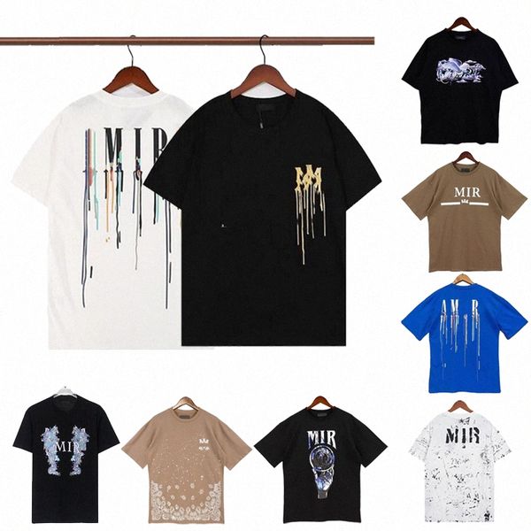 Amirly Designer Mens T Shirts para mujer Amirs Impreso Moda Hombre Camiseta Casual Tees Manga corta Lujo Hip Hop Streetwear Camisetas Tamaño S-XL W4ta #