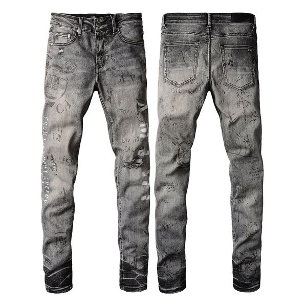 Amirr Jeans pour hommes Designers Summer Rapper star même jeans Slim petit patch droit trou mendiant pantalon hommes femmes jean