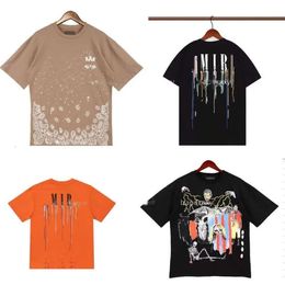 Amirrii camiseta Diseñador de moda Camisas para hombre Camiseta estampada para hombre Camisetas casuales de algodón Manga corta Hip Hop H2Y Streetwear Camisetas de lujo TAMAÑO S-2XL