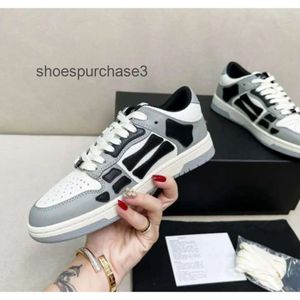 amirrs Schuhe Schuhe Sneakers Casual 2024 Chunky Mens Top Shoe Lace Designer Frauen Skel Low New Couple Up Bone Round Toe Front High Version Rot Gleicher Stil Love 1 57GF