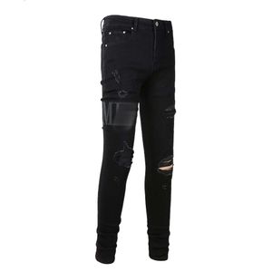 Amirs Designer Jeans Topkwaliteit Heren Luxe Denim Gaten Broek Jean Coolguy Biker Broek Man Kleding #892