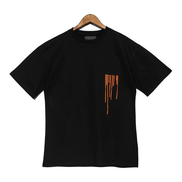 Camisetas de diseñador tinta de moda graffiti camiseta estampada hombres algodón de algodón casual manga de manga corta hip hop streetwear camisetas euro size 23wd#