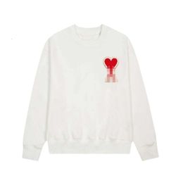 Amis Designer Hoodie Topkwaliteit Parijs Hoodie Mannelijke en vrouwelijke trui Geborduurd Rode Liefde Winter Ronde Hals Jumper Paar Sweatshirts