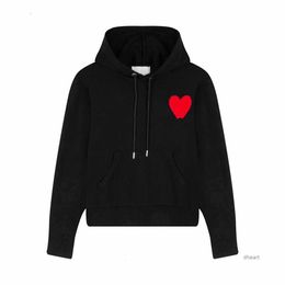 Amis Designer Pullover Amisweater Paris Red Heart Bordado Jacquard Moda francesa Prendas de punto sueltas e informales Am i s Pull para hombres y mujeres Suct