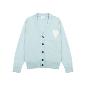 Amis Designer Pull Top Qualité Nouveau Couple Simple Big Love Bouton Col En V Blanc Gris Pull Tricoté Cardigan Manteau Automne / Hiver Femmes Et Hommes