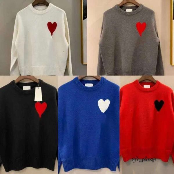 Amis Paris Cardigan Diseñador Amis Suéter Hombres Suéteres para mujer Diseñador para mujer Suéter Amis Calidad Tela UNISEX Diseño de patrón de corazón Lujo al por mayor 1365
