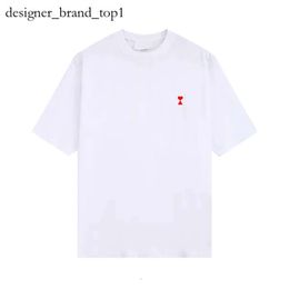Amis Paris Nuevo bordado Camisetas Hombre Mujer Diseñador de marca de moda de lujo Ami Camiseta Diseño de moda Hombres S Camiseta informal Hombre Ropa Ami 8641