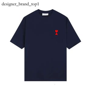 Amis Paris Nuevo bordado Camisetas Hombre Mujer Diseñador de marca de moda de lujo Ami Camiseta Diseño de moda Hombres S Camiseta informal Hombre Ropa Ami 7827