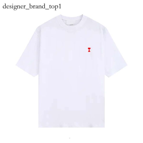 Amis Paris nouvelle broderie t-shirts hommes femmes marque à la mode créateur de luxe Ami t-shirt Design de mode hommes décontracté t-shirt homme vêtements Ami 8641