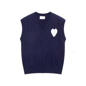 Amis vest gebreide trui Parijs modeontwerper Amisweater mouwloos rood hart bedrukt sport casual heren- en damesbasistop Amishirt Lgsu